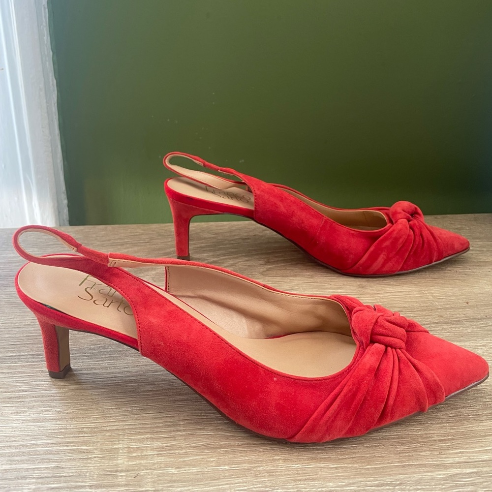 Franco Sarto red kitten heel